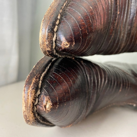 Vintage 1970s Tony Lama Cowboy Boots Teju Lizard Women's Dark Brown Size 5.5 M - Picture 13 of 14